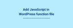 Add JavaScript in WordPress function file