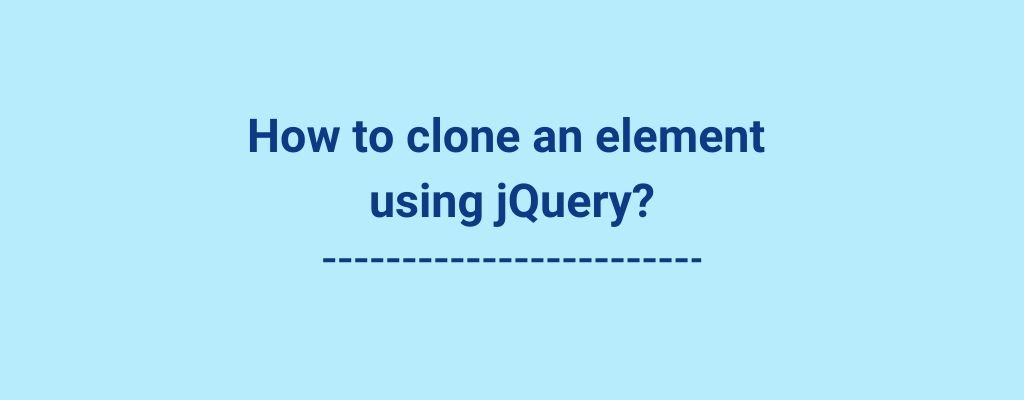 jQuery clone