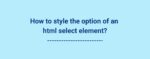 select option style