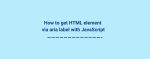 How to get HTML element via aria label with JavaScript